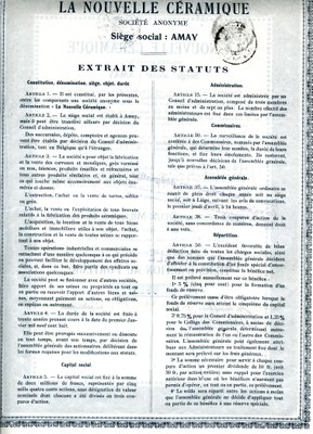 Extrait des statuts