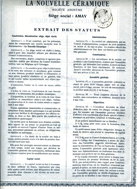 Extrait des statuts