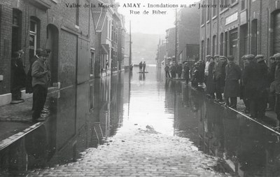 La rue de Biber lors des inondations de janvier 1926